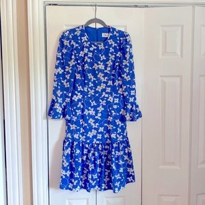 Eliza J blue floral dress